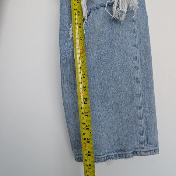 Abercrombie Curve Love 14L/32 90s Straight Ultra High Rise Jeans Distressed - Picture 12 of 16